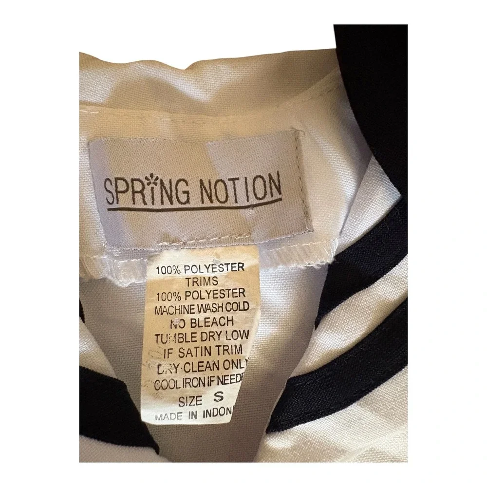 Spring Notion Boys Sailor Outfit Set White Navy Captain Hat Size S Small